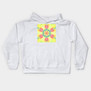 Gods from another dimension - mandala (yellow version) Kids Hoodie